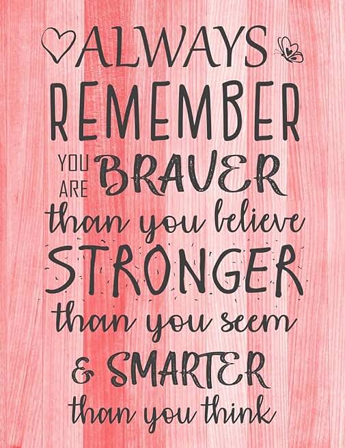 Always Remember You are Braver than you believe - Stronger than you seem and Smarter thank you think