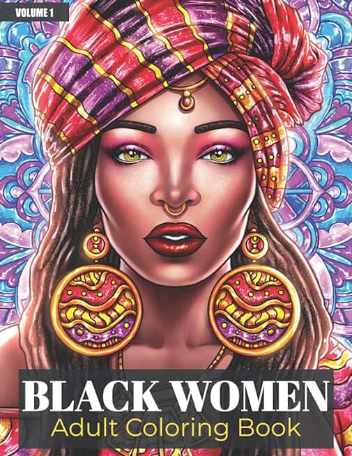 Black Women Adult Coloring Book