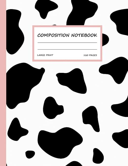 Cow Print Composition Notebook