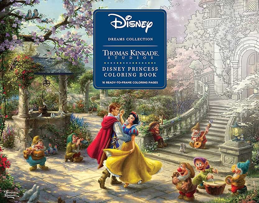 Disney Dreams Collection Thomas Kinkade Studios Disney Princess Coloring Poster Book