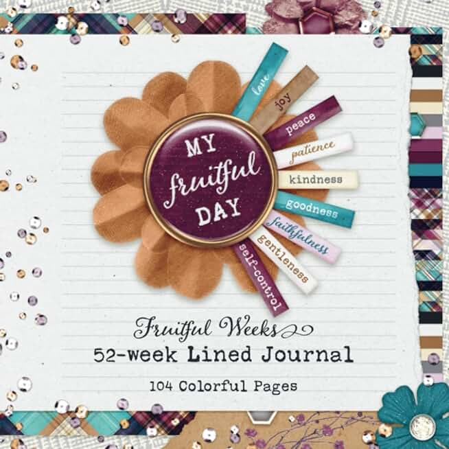 Fruitful Weeks 52-Week Lined Diary Journal 104 Colorful Pages