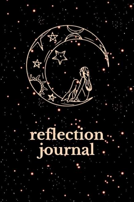 Nightly Moon and Star-Themed Reflection Journal for Women to Help Guide You in Expressing your Thoughts at Night | Self Help Gift for Adults