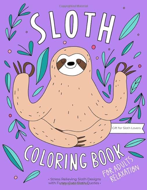 Sloth Coloring Book